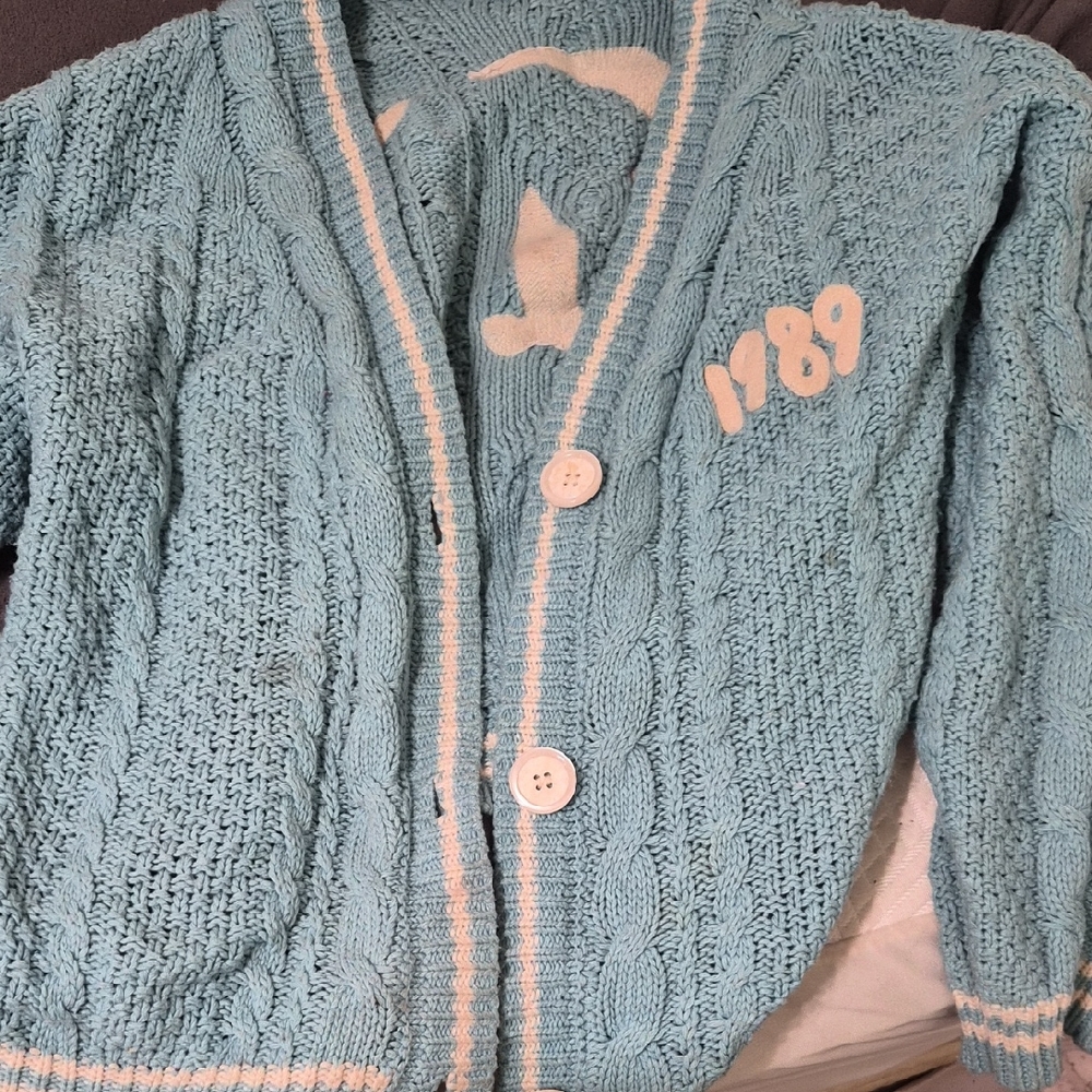 Taylor Swift Blue Cardigan Sweater